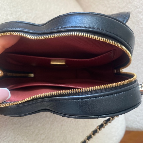 CHANEL Large Heart Bag black CC 22S Lambskin Leather Crossbody NEW Authentic - Picture 11 of 16